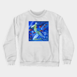 The mermaid and red fishes Crewneck Sweatshirt